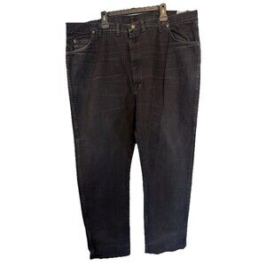 Wrangler Rugged Wear Jeans Mens 48X32 Black Light Wash 100% Cotton